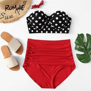 Retro Polkadots Highwaisted Bikini
